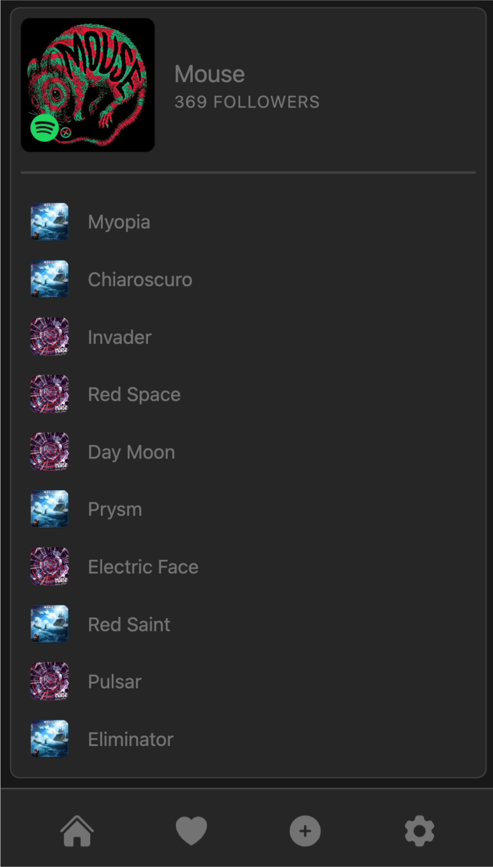 Mouse spotify stream