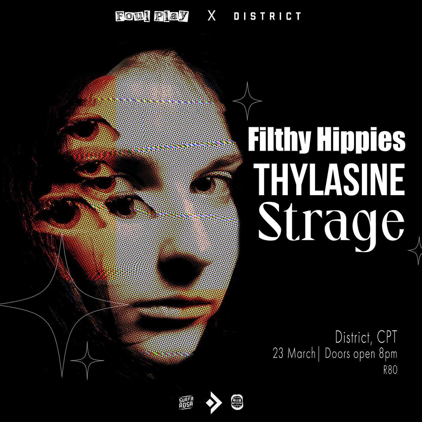 The last gig for the month and it’s gonna be noisy 🖤
We’ve got @filthyhippies_band @thylasineza and @stragenoise making magic on the stage in @district_ct tomorrow.
Join us all @surfarosact before and after the show for some beers and tequilas 😘
Doors open 7PM
Bands on at 8PM
See you tomorrow xx