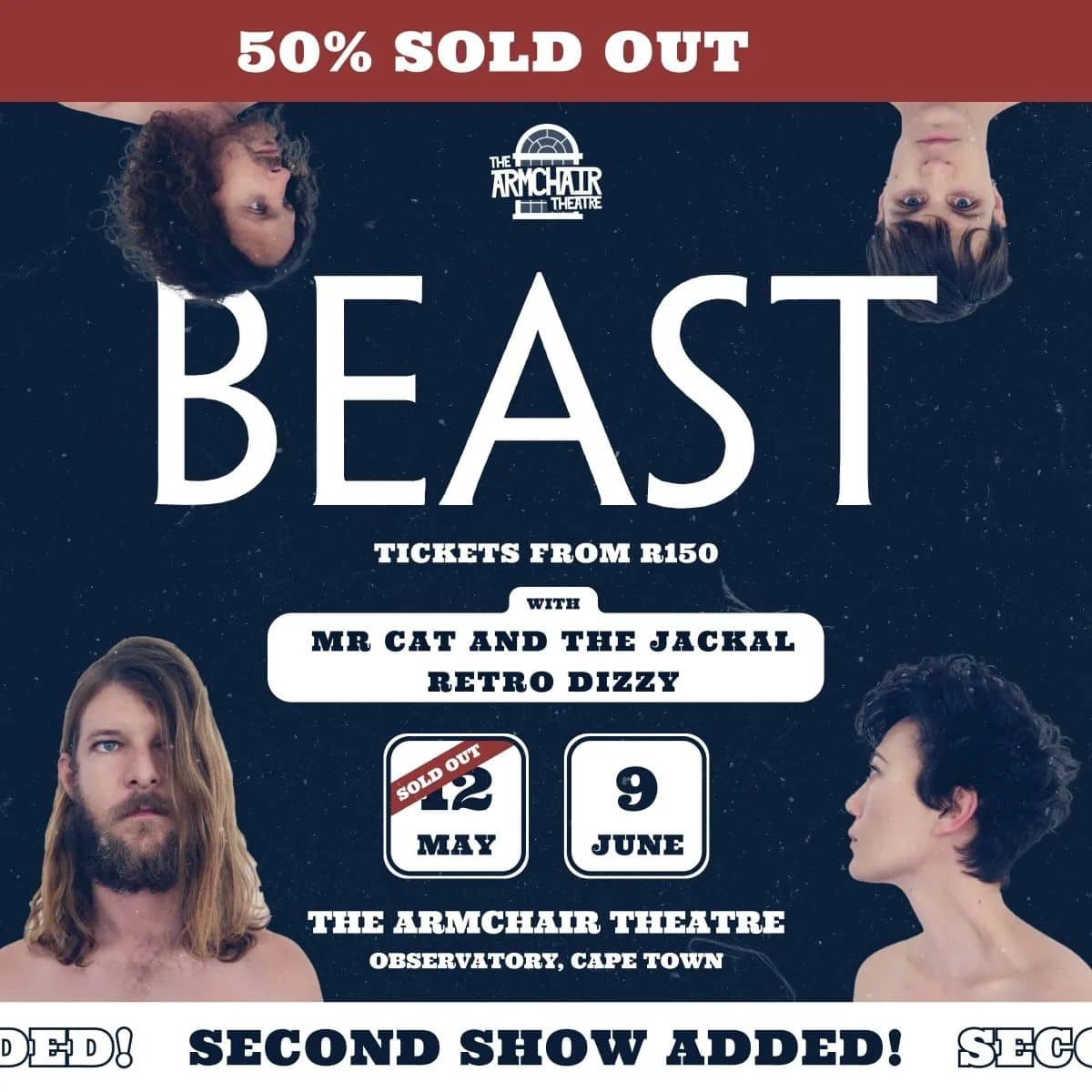 Beast x Mr Cat and the Jackal x Retro Dizzy - Armchair Theatre Beast TicketsGiggity, Cape Town