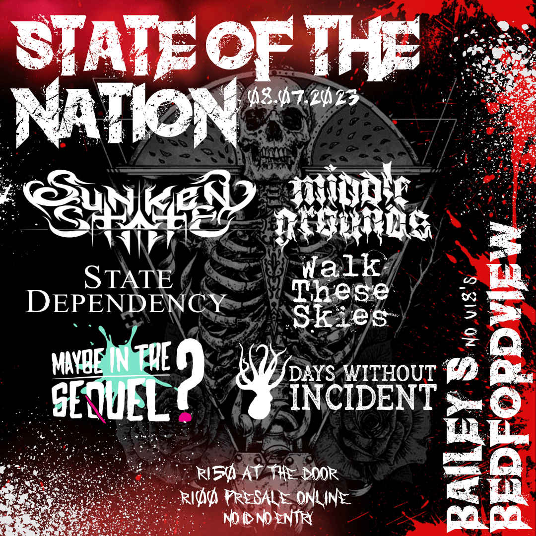 **Metal Mayhem: A Night of Headbanging**
Get ready for an epic night of pure metal mayhem that will leave you breathless! Ladies and gentlemen, prepare your neck muscles for an intense headbanging experience like no other.
**Event Details:**
Date: 8th of July
Time: 4:00 PM
Venue: To be announced
**What to Expect:**
Get ready to be blown away by the raw power and energy of some of the best metal bands around. From the moment the first note hits, you'll be immersed in a whirlwind of adrenaline and heavy riffs. This unforgettable evening promises non-stop headbanging and moshing as your favorite bands take the stage one after another. The lineup will deliver an intense and exhilarating performance that will leave you craving more.
**Ticket Information:**
Secure your spot at Metal Mayhem by purchasing tickets in advance. Online tickets are priced at R100, and tickets will also be available for R150 at the door. Don't miss out on this incredible opportunity to witness the best of metal music in action.
**Important Notice:**
Please note that this event is strictly for individuals aged 18 and above. Entry will only be permitted with a valid ID, so make sure to bring yours for verification.
**Directions:**
The venue for Metal Mayhem will be announced soon. Stay tuned for updates on the location, and use your preferred navigation app or follow the address provided to find your way.
Prepare yourself for an evening of metal mayhem, where your headbanging skills will be put to the test. Get your tickets today, arrive early to secure the best spot in the house, and brace yourself for an unforgettable night of thrashing music and intense energy. It's time to unleash the metal beast within!